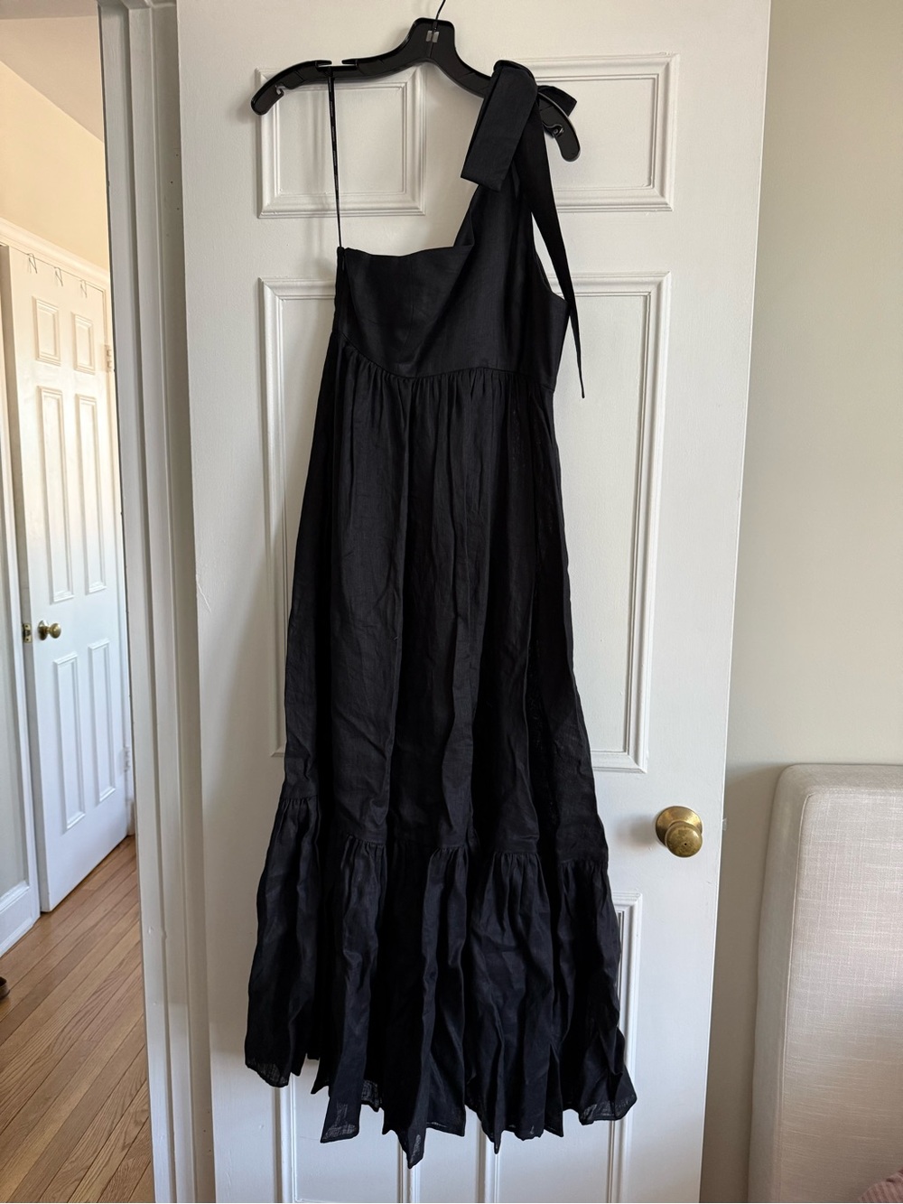 Zimmermann Black One-Shoulder Maxi Dress